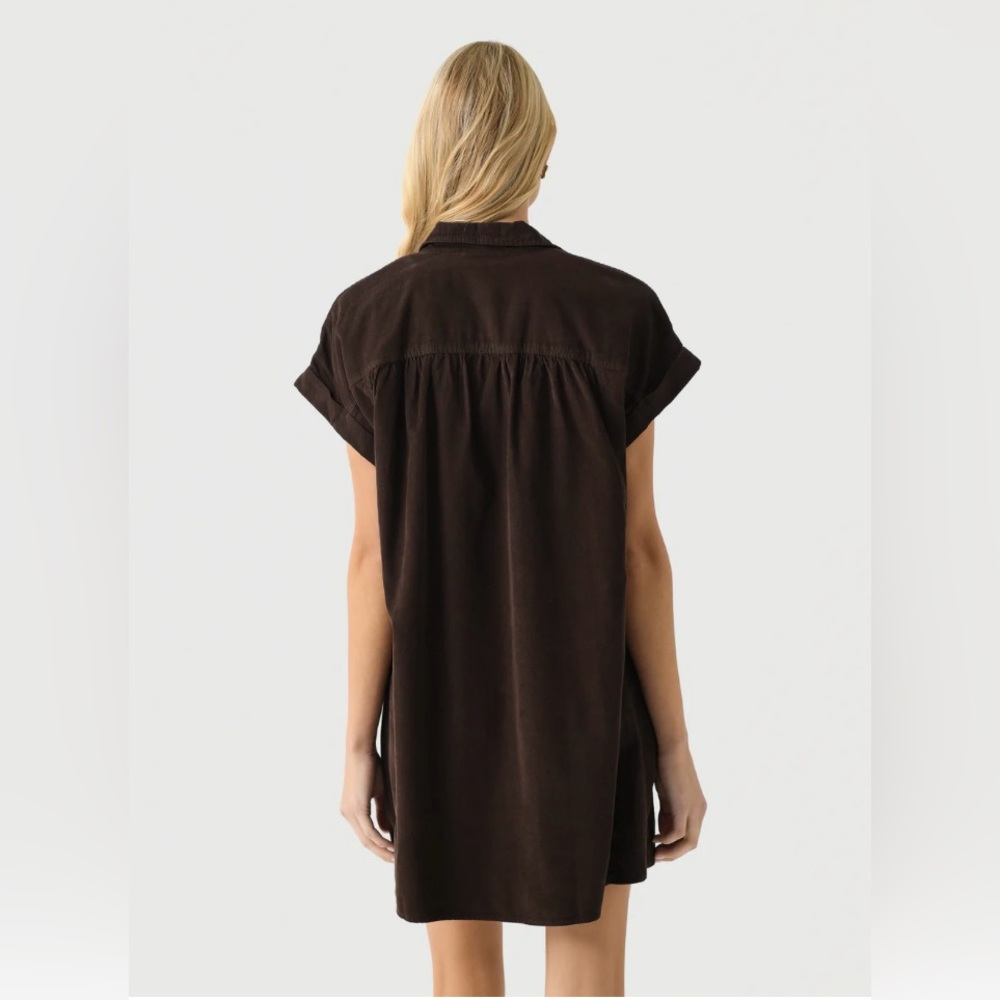 Anthropologie VELVET
MACIE DRESS Shirt dress Mini Green Bark Button-Up Dress NWT - Picture 3 of 15